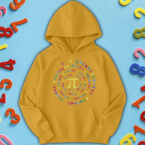 Boys and Girls Pi Design Number Day Ideas Jumper Hoody for Kids #ND - Picture 18 of 31