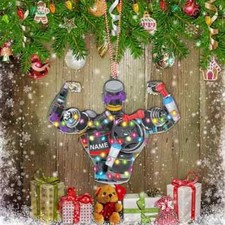 Personalized Gym Ornament, Gym Fitness Ornament, Workout Christmas Ornament