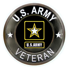 3D METAL US Army Veteran Decal Emblem Patriotic Auto, Truck, Car, Motorcycle