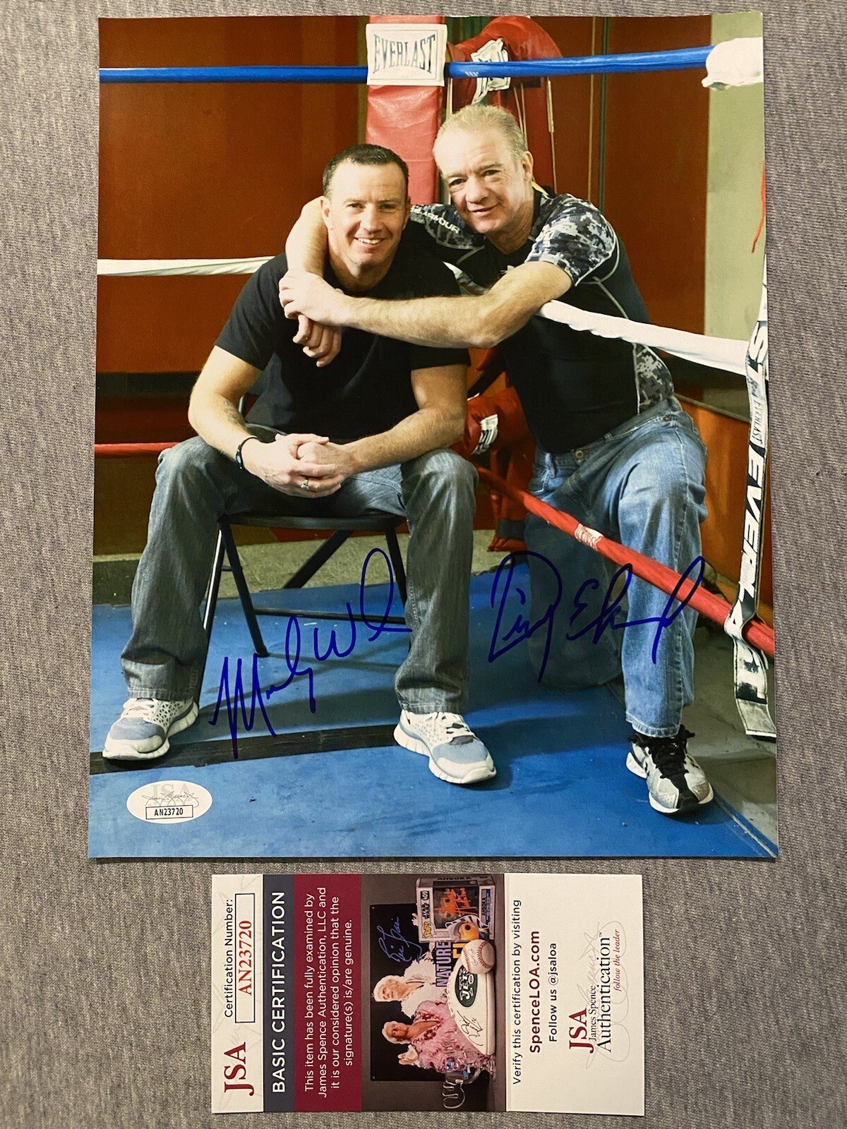 Micky Ward Autographed Signed THE FIGHTER- & DICKY EKLUND 8x10 PORTRAIT PHOTO JSA AN23720 