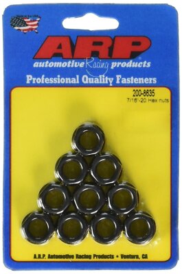 ARP 2008635 Hex Nuts, Steel With Black Oxide Finish, Package Of 10 With...
