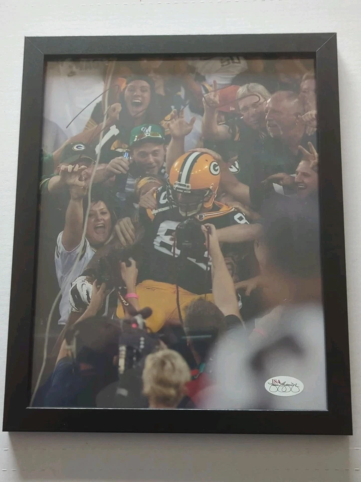 Foto 8x10 firmada a mano por Terry Glenn enmarcada Green Bay Packers y certificado de autenticidad JSA Foto 2 de 4
