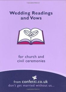 Wedding Readings and Vows (Confetti) von Confetti.c... | Buch | Zustand sehr gut