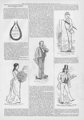Karikaturen aus drei Millionen Geld im St James Theatre antiker Druck 1876