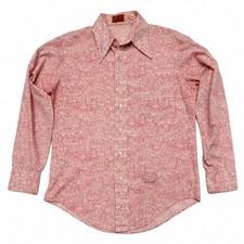Vintage 70s Van Heusen 417 Shirt 16-34 Novelty People Print Dagger Collar