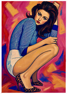 PHOEBE TONKIN * Fun Novelty * CELEBRITY * Illustrated Art Card * ATC ACEO