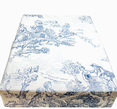 Cabbages & Roses London French Blue Toile King Size Cotton Percale Sheet Set