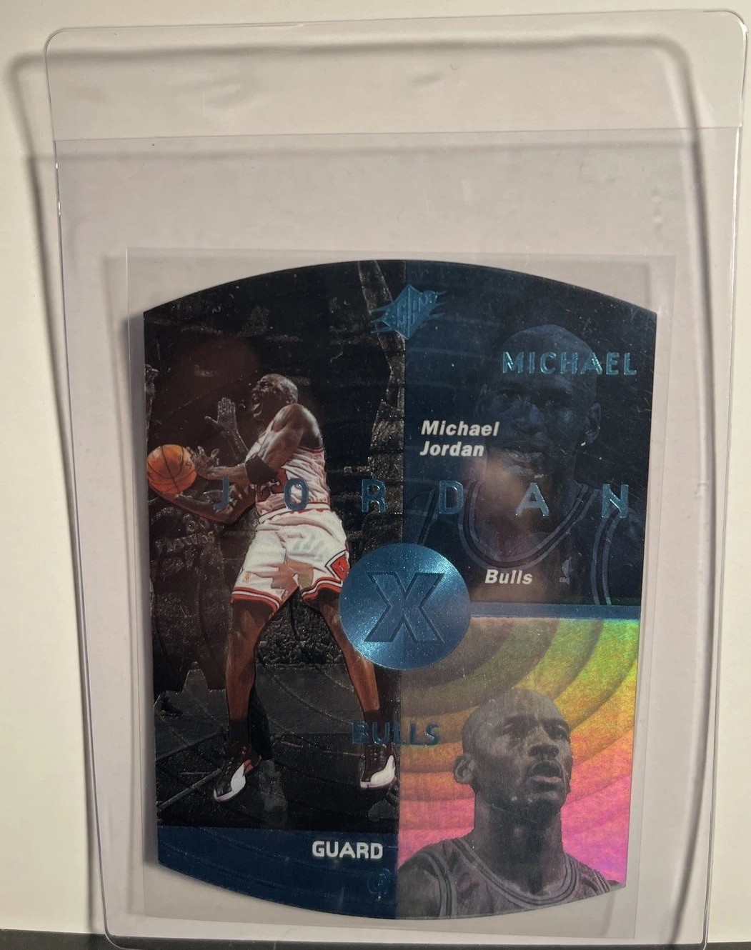 1997 Upper Deck SPx MICHAEL JORDAN #6 Sky Blue Die Cut Bulls