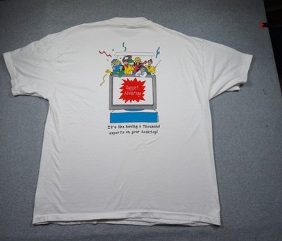 Vintage Silicon Graphics Shirt Mens XL White 90s Tech Tee Software 1994 Casual