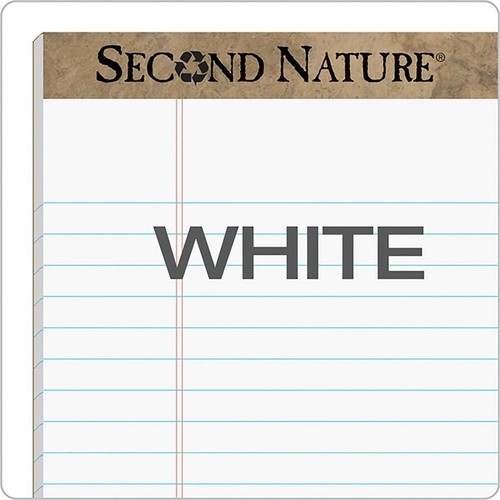 Tops Sec. Nature Recy Legal Ruled White Legal Pads - 50 Sheet - 15 Lb - - Picture 3 of 7