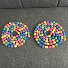 EASTER EGG GARLAND Vintage Pair Blow Mold Plastic 6ft Strands Pastel 1' Egg