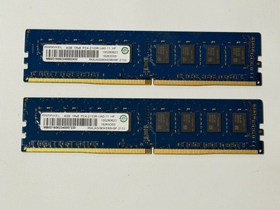 Ramaxel RMUA5090KE68H9F-2133 8GB (2x4GB) 1Rx8 PC4 DDR4 Desktop Memory (USED)