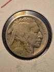 1918 D Buffalo Head Nickel Coin. Rare Coin. With "F" Initial