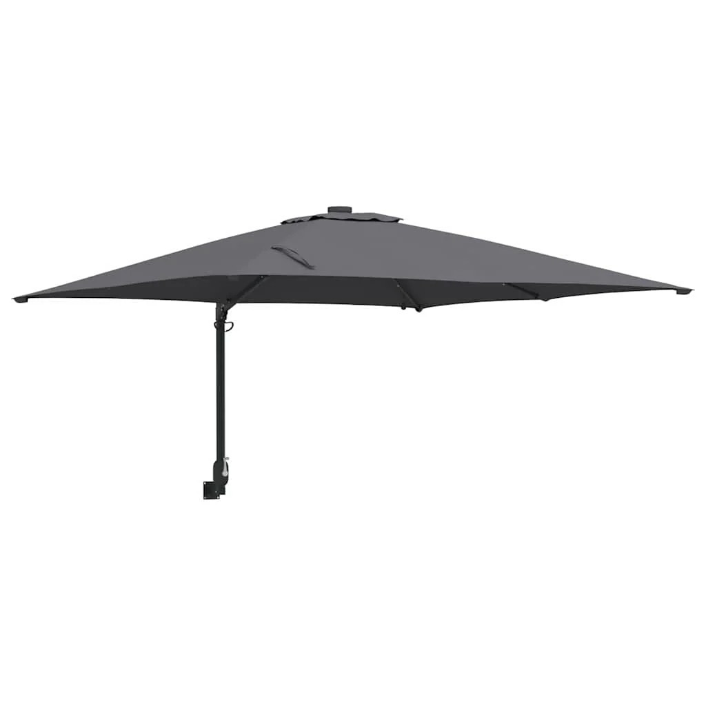 Parasol de jardin déporté inclinable en aluminium et toile haut de gamme avec LED