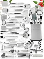 Home Hero 54-Piece Stainless Steel Kitchen Utensils Set - 54 Pcs, Silver