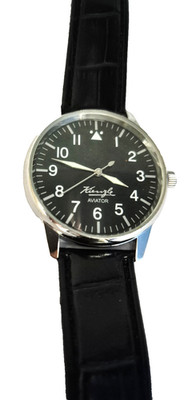 Kienzle Aviator Herren Armband-Uhr Quarz kunst Lederband neue Batterie 068.11