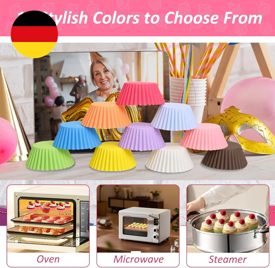 Muffinförmchen Papier, 500 Stück Mini Muffins Papierförmchen, Muffinform Papier  - Bild 4 von 4