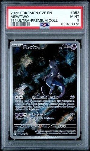 2023 Pokemon 151 SVP EN PSA 9 Mewtwo EX #052 Ultra Premium UPC Black Star Promo