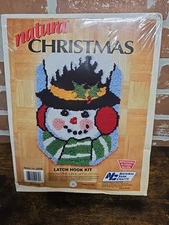 Natura National Yarn Crafts Latch Hook Kit Christmas Jimmie Snowman 1991 New