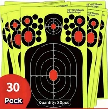 30 Range Targets 9.5” X 14.5 “ Human Shaped Shooting Target Training Accessories