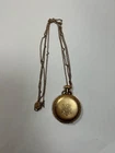 ANTIQUE AMERICAN WALTHAM  14K KEYSTONE CASE LADIES  PENDENT POCKET WATCH & CHAIN
