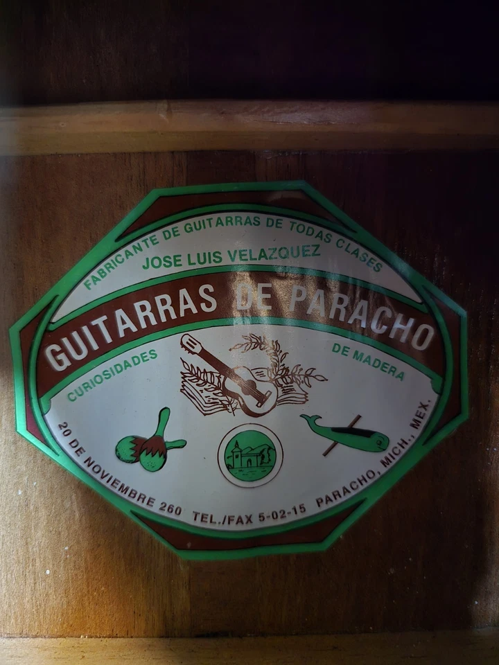 Jose Luis Velazquez Guitarras de Paracho Classical Guitar with Case - Image 4 of 4