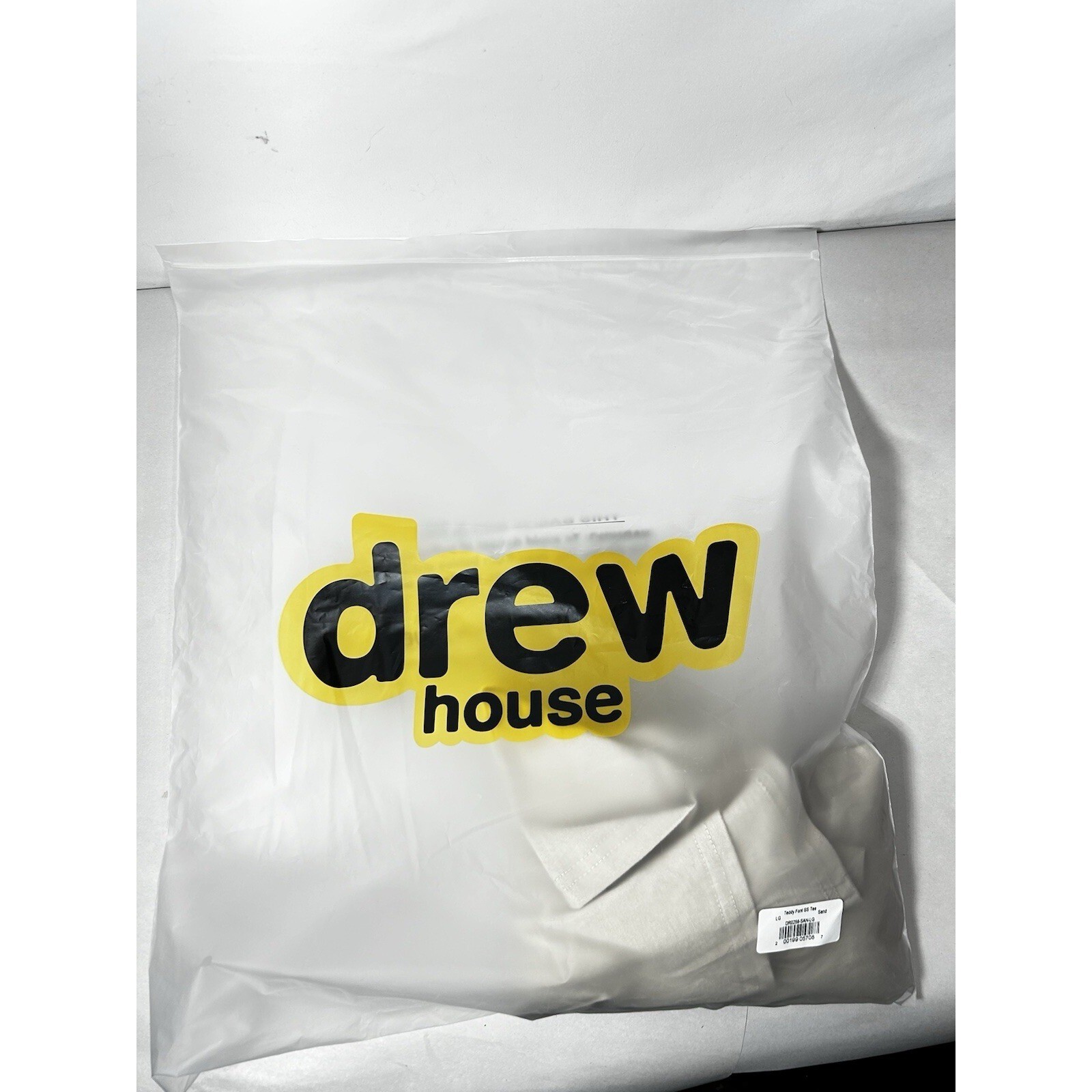 NEW Drew House Teddy Bear Font Justin Bieber T Shirt Mens Size L Bag Included