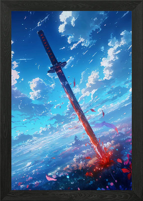 Ember Blade Sky Framed Wall Art Poster Canvas Print Picture