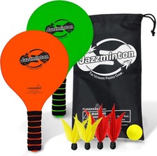Jazzminton Select Paddle Ball Game with Carry Bag - Indoor Outdoor One Size