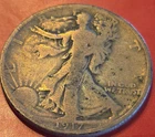 1917-S Reverse Mint Mark San Francisco Mint Silver Walking Liberty Half