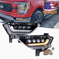 Led Fog Lights Bumper Amber Turn Drls Lamp For Ford F150 F-150 2021 2022 2023 Led Fog Lights Bumper Amber Turn Drls Lamp For Ford F150 F-150 2021 2022 2023