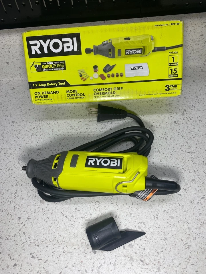 ((SOLO PIEZAS)) RYOBI 1.2 Amp Herramienta giratoria con cable (OB) RRT100 - PIEZAS FALTANTES Foto 3 de 3
