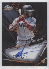 2021 Topps Chrome Black Orange Refractor 10/25 Monte Harrison #CBA-MH Auto 0xz8