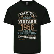 Camiseta Premium Vintage 57 Cumpleaños 1968 Hombre Algodón Ligero