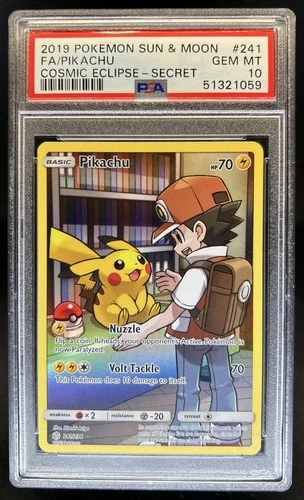 2019 Pokemon SM Cosmic Eclipse Pikachu #241/236 PSA 10 GEM MINT