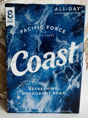 #ad Pacific Force Coast Refreshing Deodorant Soap 8 Bars 3.2 oz Each Classic Scent $19.98