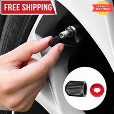 Car Tire Valve Stem Caps Plastic Black Dustproof Dust Cover 20pcs Set Wheels
