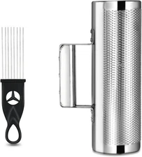 Soulmate Guiro Instrument Stainless 3''x8'', Silver,Black 