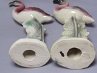 Two Ceramic Flamingo's from 40's-50's in Pink-White-Green — photo 8