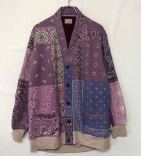 KAPITAL 19SS Oversized Nylon Cardigan Bandana Paisley Purple Japan Made EL AIA
