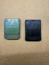 Lot Of PlayStation 2 PS2 Memory Card 8MB - Bundle of 2 Official OEM SONY