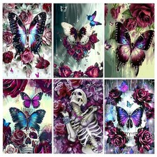 Skull Diamond Painting Kits for Adults Butterfly Diamond Art Kits Gem Art Dot...