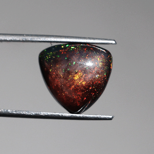 Piedra preciosa AAA billón de cabujón ópalo etíope galaxia negra natural 4,4 CTS - Imagen 4 de 12