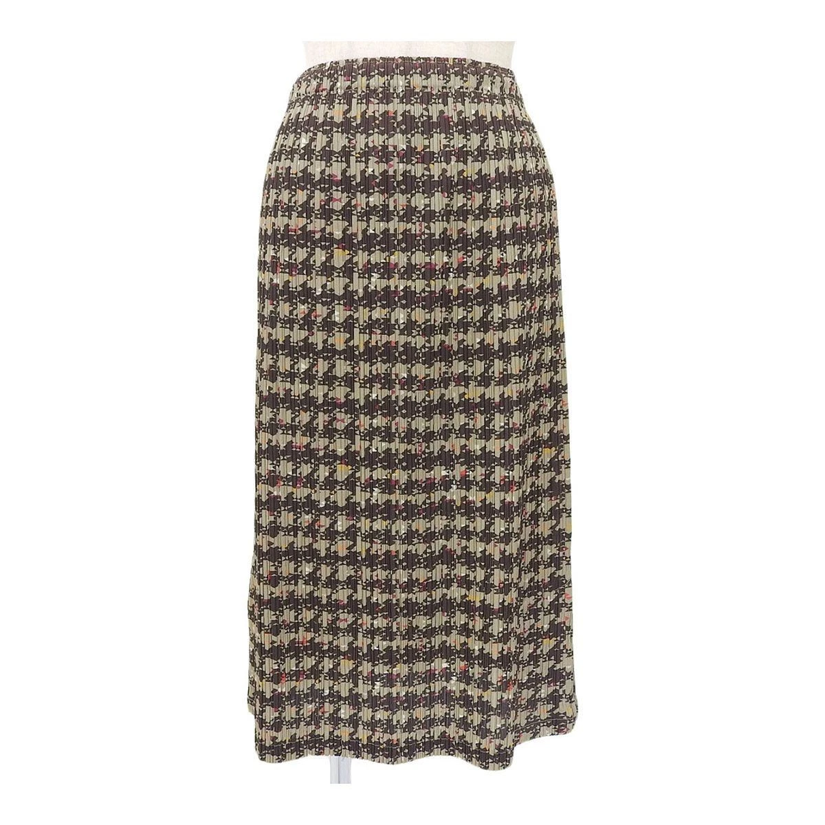 Jupe Plissée Portefeuille Pleats Please Issey Miyake - Collection 2001 - Taille 4 (XL) - Multicolore