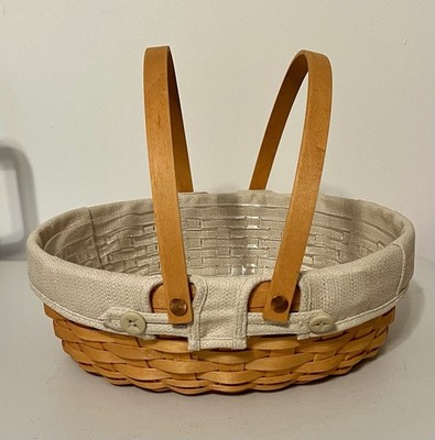 Longaberger 2002 Classic Large Easter Basket Liner & Protector Excellent