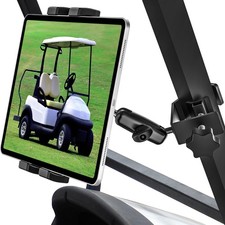 Golf Cart Tablet Holder Mount, 360 Adjustable, Metal Wider Clamp Arm for
