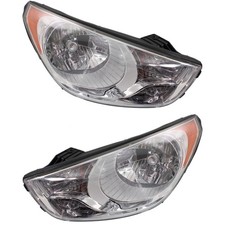 Driver Passenger Side Headlights For Hyundai Tucson 2010-2013 Halogen W Bulbs