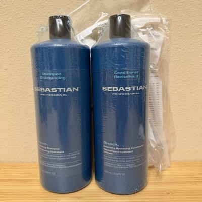 Sebastian Drench Shampoo Conditioner Duo 33.8 oz each W/ pumps