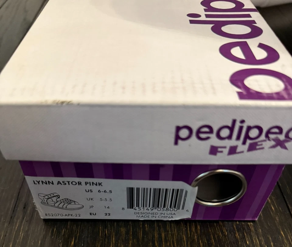 Sandalias rosas Pediped niñas bebé niño UE 22 EE. UU. talla 6 Lynn Astor Foto 2 de 4