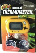 Zoo Med Digital Reptile Thermometer External Probe Snakes Lizards Zoomed Dry Wet